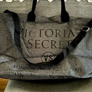 VS glitter tote travel bag